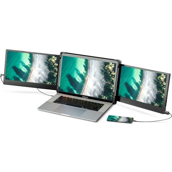 Alecewey P2 Triple Portable Monitor for Laptop Screen Extender for 13-16 Inch